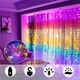 Светодиодная Водонепроницаемая Гирлянда-Занавес Штора Sunnest 3*3м 300LED USB c Пультом для Украшений Окон и Террасы, RGB (SUN-300R) - изображение 1