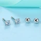 Серьги гвоздики из серебра 925 пробы с кристаллами циркония "Vintage Silver" - изображение 4
