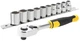 Набор торцевых головок 3/8" Stanley STMT82670-0 в металлическом держателе 11 предметов (STMT82670-0) - изображение 1