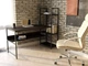 Стіл комп'ютерний письмовий з металевим каркасом в стилі Лофт (Loft) DrevoGoods з полицею під системний блок посилений, прямий, робочий для дому та офісу 1600х750х600мм; метал: Чорний; дерево: Венге + стелаж (808|61) - зображення 2