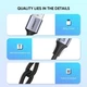 Дата кабель USB 2.0 AM to USB-C 1.0m US288 Aluminum Braid Black Ugreen (60126) - изображение 7