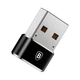 Адаптер-переходник Baseus USB 2.0 Male to Type-C Female 5A, Black (CAAOTG-01) - изображение 3
