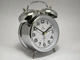 Часы будильник «CLOCK» 9 см Серебристые (3859) - изображение 1
