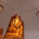 Светодиодная гирлянда металлические Сердечки 10 LED на батарейках 2 м Желтый - изображение 2