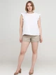 Шорты джинсовые женские H&M 0165378_бежевый2 46 Бежевые (KZ2000000947488_KAY2000000947488) - изображение 1