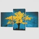 Модульна картина з трьох частин Настільний Store Gold Tree 141x90 см (MK322025) - зображення 2