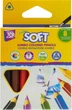 Олівці кольорові Cool For School Jumbo Extra Soft короткі 8 кольорів (CF15165) (4044572151650) - зображення 1