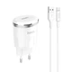 Зарядне мережеве HOCO C37A (1USB/2.4A) Micro USB Білий - изображение 1