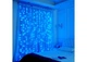 Гірлянда штора Водоспад 3х2 м320 LED , світлодіодна синя гірлянда 3 на 2 Штора в підлогу синій колір на прозорому кабелі 3*2 новорічна гірлянда - зображення 2