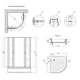 Lidz 4мм стекляная дверь с рисунком Linie WIEŻA SC90x90.MID.L - изображение 2