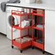 Столик на колесах IKEA NISSAFORS 50,5х30х83 см червоно-помаранчевий (804.657.45) - зображення 2