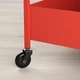 Столик на колесах IKEA NISSAFORS 50,5х30х83 см червоно-помаранчевий (804.657.45) - зображення 5