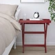 Журнальний столик з підносом IKEA MARYD 58х38х58 см темно-червоний (304.756.57) - зображення 3