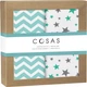 Набор пеленок Cosas Бязь Starfalls Mint Grey Zigzag Mint 80 х 100 2 шт (4822052074640) - изображение 1