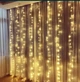 Гирлянда светильник "стена" "водопад" 300 LED USB +ДУ 3*3 м 10 нитей Теплый желтый цвет (679286125) - изображение 2