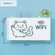 Настенная коробка для роутера Wi-Fi Полка 40*20,5*10 см Белая Котик 2 - изображение 1
