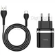 Сетевое зарядное устройство Hoco C12Q 220В 1xUSB 3А QC3.0 с кабелем USB Type-C Черный - изображение 3