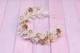 Обруч для волос / ободок на голову новогодний бело-золотой с шишками 497 - изображение 1