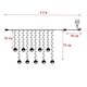 Новорічна гірлянда кульки з ялинкою Curtain ball lamp 200 LED 4.2м, Біла світлодіодна гірлянда бахрому (1008987-Other-1) - зображення 5