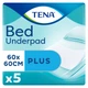 Одноразовые пеленки впитывающие Tena Bed Plus 60x60 см 5 шт (7322540801910) - изображение 1