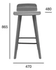 Барний стілець Cleo Fameg 47x86.5x48 (BST-1602) 089203 - зображення 2