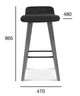 Барний стілець Cleo Fameg 47x86.5x48 (BST-1603) 085725 - зображення 5