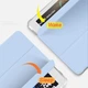 Силиконовый чехол обложка Transparent + Pencil Holder BBM1 для iPad 10.2" 2019/2020/2021 Голубой - изображение 3