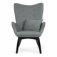 Крісло відпочинкове з підножкою SOFOTEL Norse black gray - зображення 3