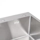 Мойка для кухни интегрированная Lidz Handmade H5845 (LDH5845BRU35384) Brushed Steel 3,0/1,0 мм - изображение 6