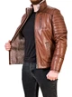 Дубленка мужская из натуральной кожи Epica EZ-001 4XL коричневая - изображение 4