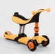 Самокат-беговел 3 в 1 трехколесный Best Scooter, Оранжевый 3 колеса PU со светом, амортизаторы, родительская ручка - изображение 4