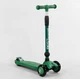 Самокат-беговел 3 в 1 трехколесный Best Scooter, Зеленый 3 колеса PU со светом, сидение, амортизаторы, родительская ручка - изображение 4
