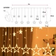 Світлодіодна гірлянда штора зірки Теплий білий "Star curtain 12-WW" 4 м 120 LED, новорічна (VS7004726) - изображение 4