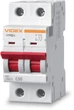 Автоматический выключатель VIDEX RS4 Resist 2п 50А 4.5кА тип С (VF-RS4-AV2C50) - изображение 1