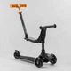 Дитячий Самокат триколісний Best Scooter PL-2090 Чорний PU колесо зі світлом, батьківська ручка - зображення 2