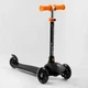 Дитячий Самокат триколісний Best Scooter PL-2090 Чорний PU колесо зі світлом, батьківська ручка - зображення 4