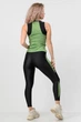 Спортивный комплект женский (майка и лосины) черный с зеленым Go Fitness 90053 размер 46-48 - изображение 6