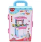 Дитячий ігровий набір Happy Chef 2in1 - велика кухня у валізі на колесах, кухня дитяча іграшкова кухня - зображення 3
