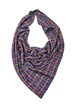 Шарф "Эдинбург" большой трендовый от MyScarf теплый сине-оранжевый женский на пуговице - изображение 1
