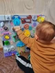 Розвиваюча дошка розмір 50*60 Бізіборд для дітей "Телефон" на 40 елементів - зображення 9