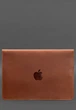 Шкіряний чохол-конверт BN на магнітах для MacBook 15-16 дюйм,світло-коричневий Crazy Horse - изображение 4