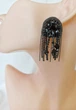 Серьги новогодние Ksenija Vitali Black pearl asymmetric SB-043 - изображение 4