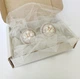 Серьги круглые свадебные с натуральным жемчугом Ksenija Vitali Silver pearl SB-44 - изображение 2
