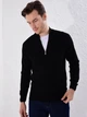 Чоловіча кофта LC Waikiki на блискавці і з кишенями XXL Чорна (LCWKnitwear-1767) - зображення 1