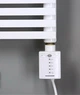 Тэн электрический в сушилку для полотенец Cini QS с регулятором 30-60C, сенсорным экраном, белый (white) 600 Вт - изображение 1