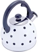 Чайник Kamille Polka Dot Kettle 2л из нержавеющей стали со свистком, в горошек, белый (KM-1070WH) - изображение 3