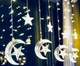 Светодиодная гирлянда штора Звездочки и Месяцы 2.5х1.0м 120 Led (Белый) - изображение 2