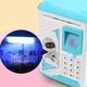 Копилка сейф музыкальная с ультрафиолетом, кодовым замком и отпечатком пальца Robot BODYGUARD Голубой - изображение 2