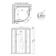 Душовий бокс без піддону 80 на 80 см Lidz Tani SB80x80.SAT.HIGH.GR - зображення 2