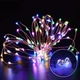 Гибкая медная гирлянда на батарейках РОСА капля 200LED DL 20м мульти МХ-00005801 - изображение 1